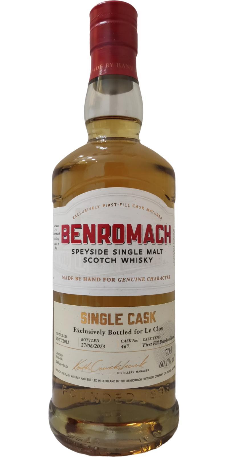 Benromach 2012 Single Cask Single Cask
