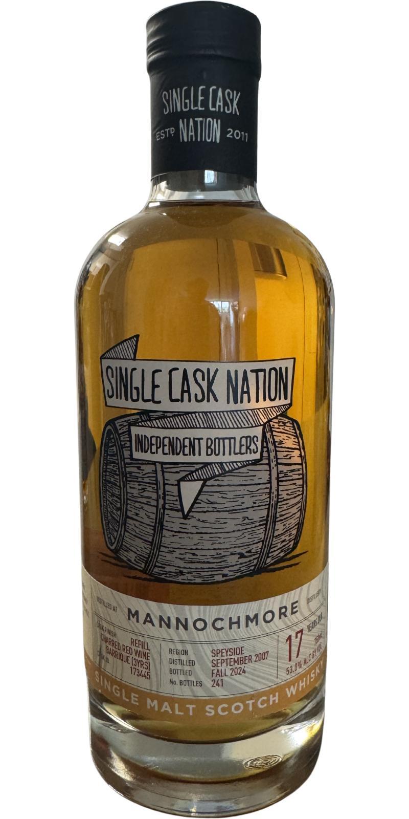 Mannochmore 2007 JWC  Single Cask Nation