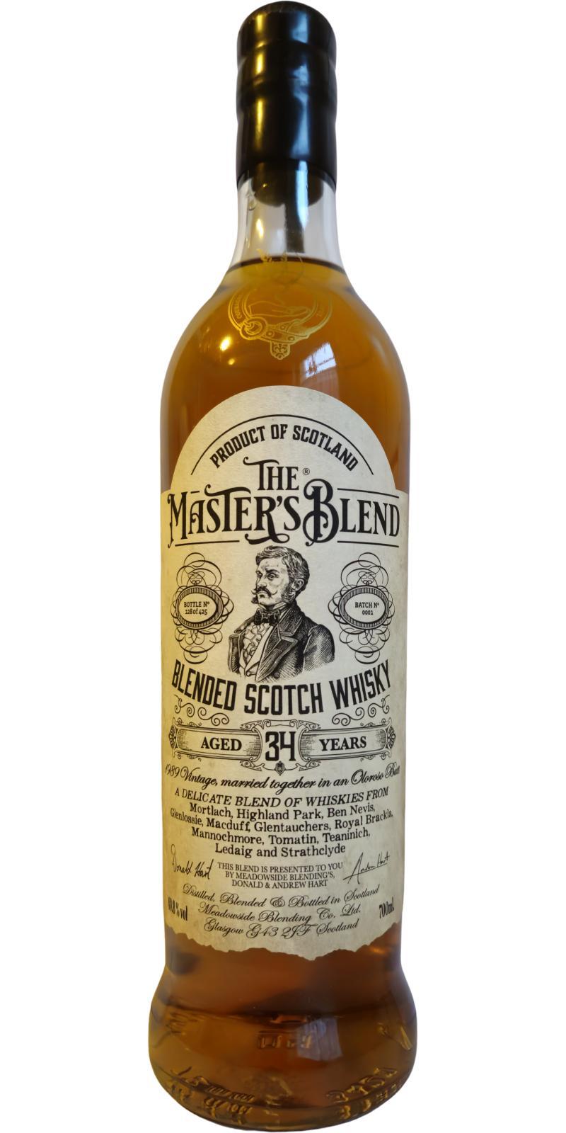 Blended Scotch Whisky 1989 MBl  The Master's Blend