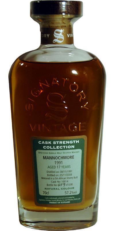 Mannochmore 1991 SV  Cask Strength Collection