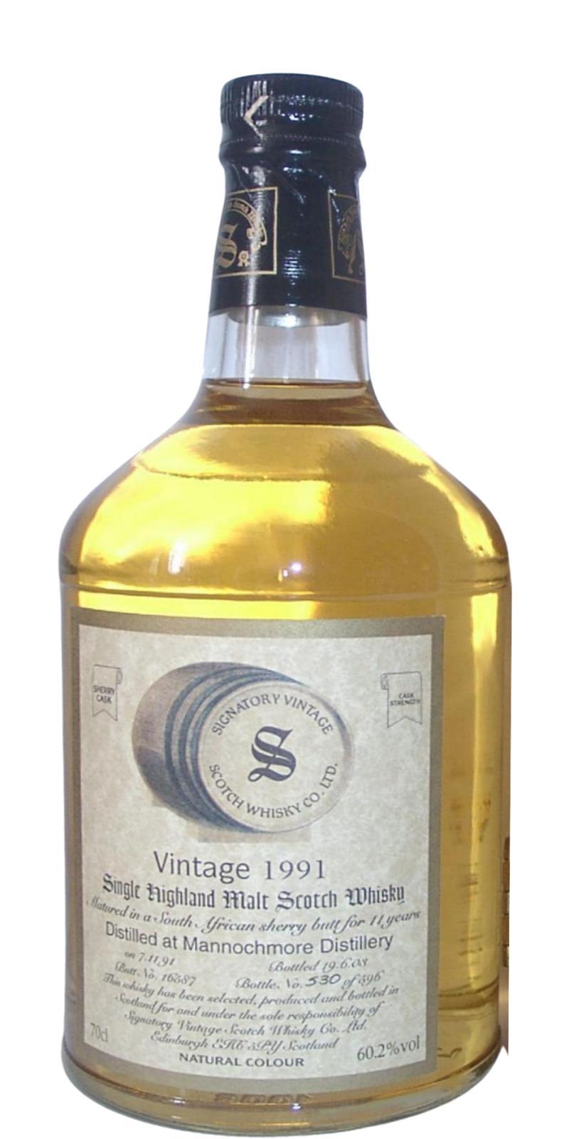 Mannochmore 1991 SV  Vintage Collection - Dumpy