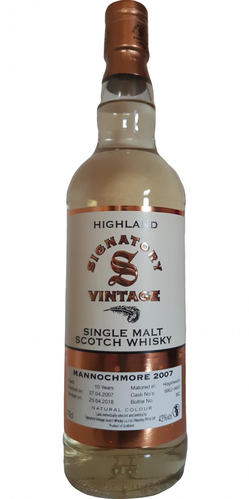 Mannochmore 2007 SV  Vintage Collection