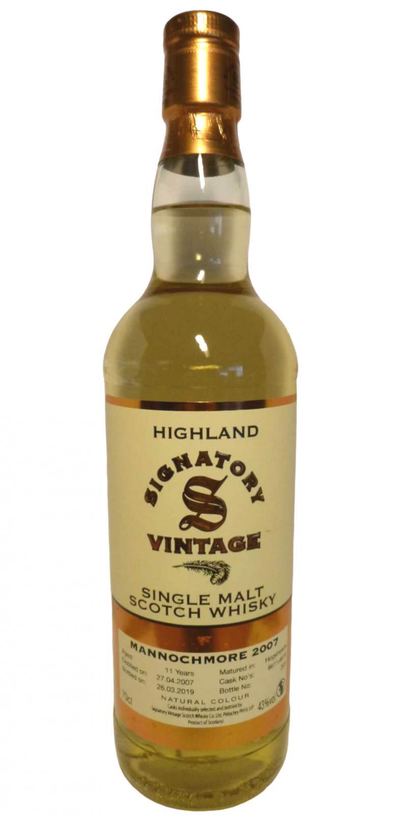 Mannochmore 2007 SV  Vintage Collection