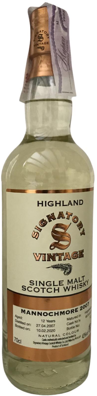 Mannochmore 2007 SV  Vintage Collection