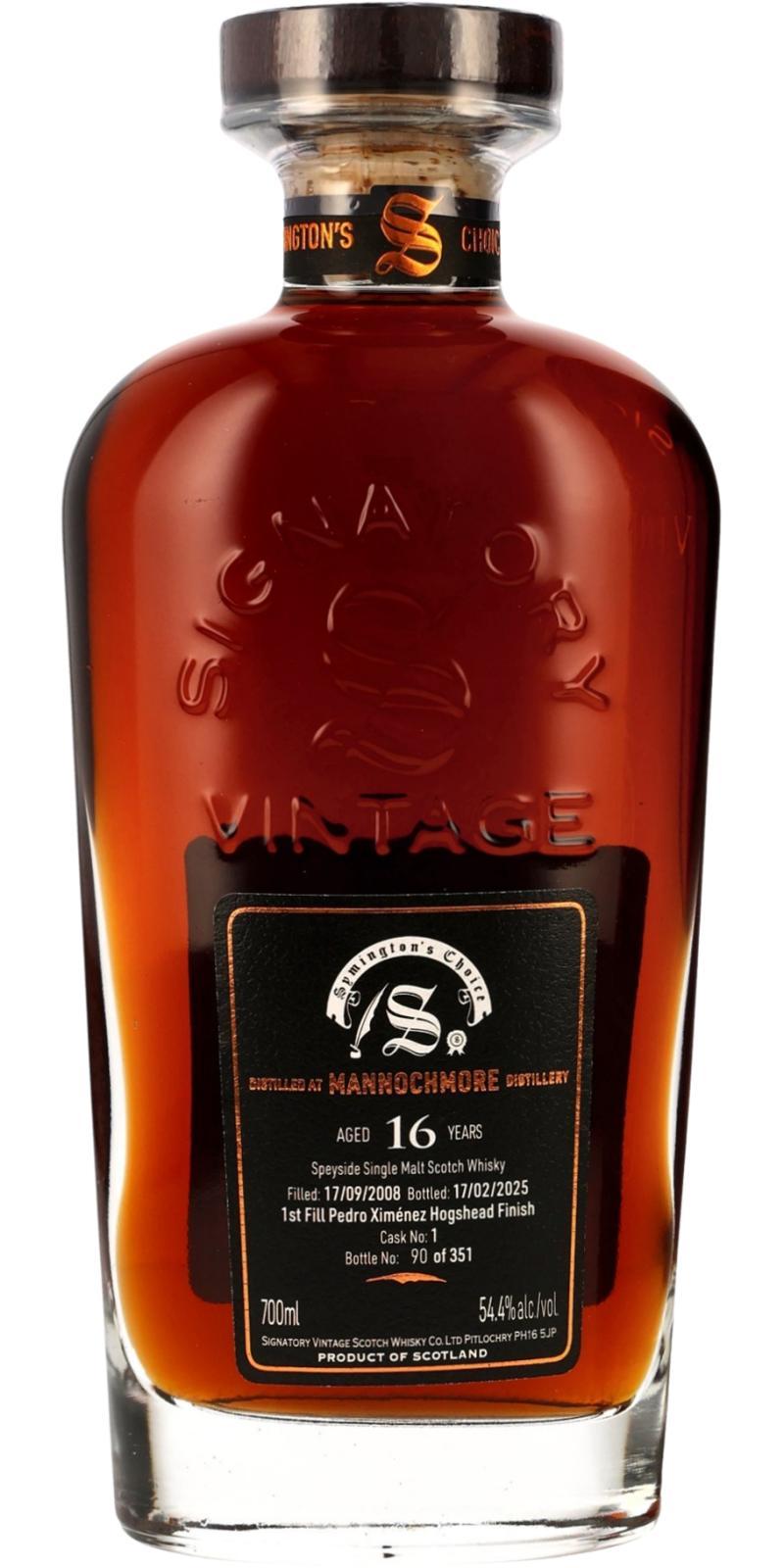 Mannochmore 2008 SV  Cask Strength Collection - Symington’s Choice