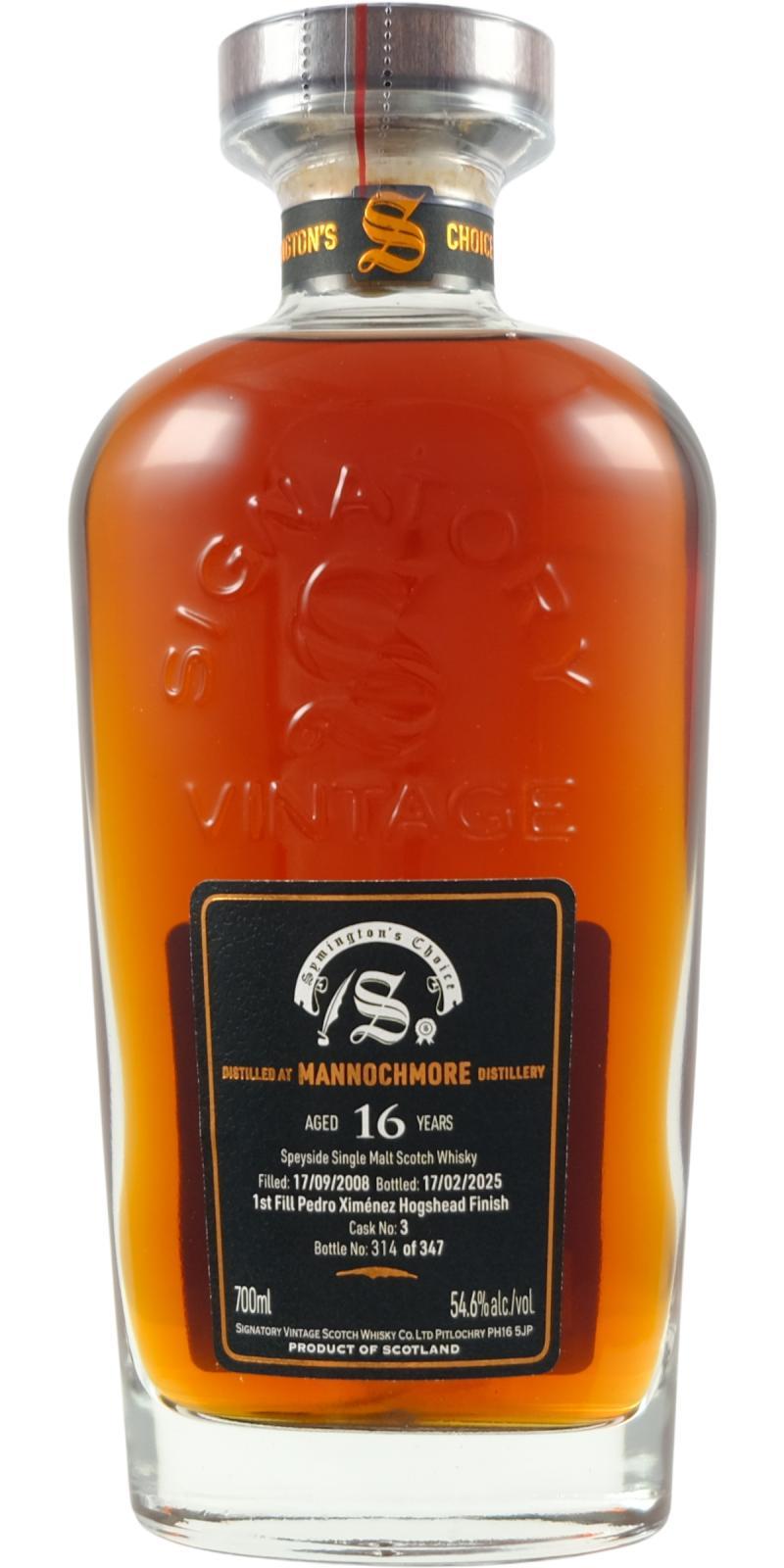 Mannochmore 2008 SV  Cask Strength Collection - Symington’s Choice