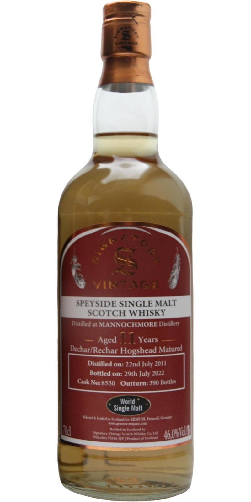 Mannochmore 2011 SV  World Single Malt