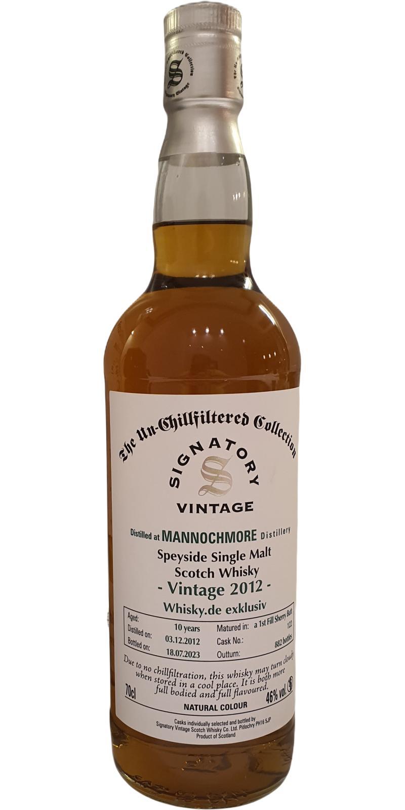 Mannochmore 2012 SV  The Un-Chillfiltered Collection