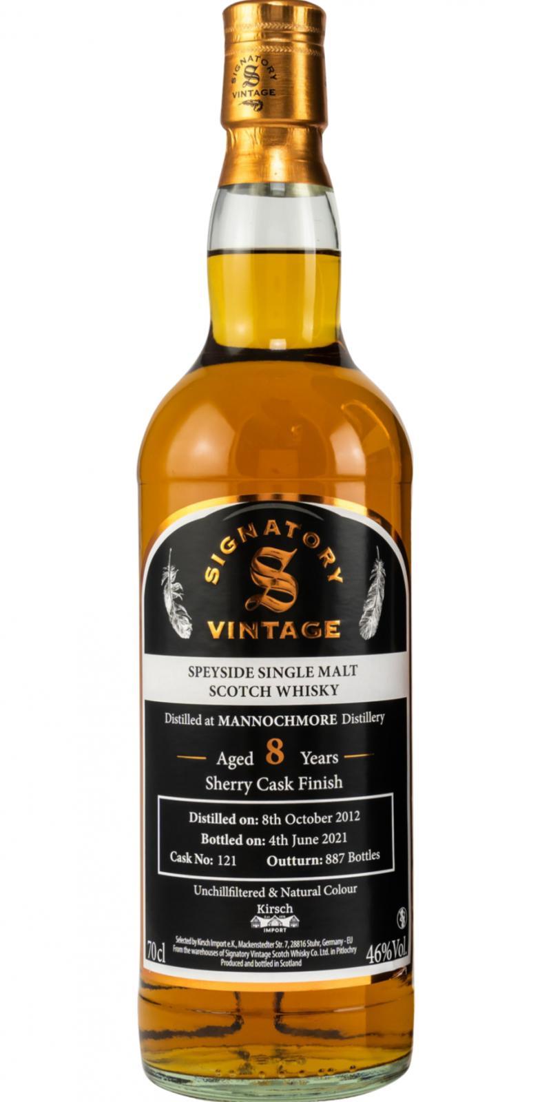 Mannochmore 2012 SV  Unchillfiltered & Natural Colour