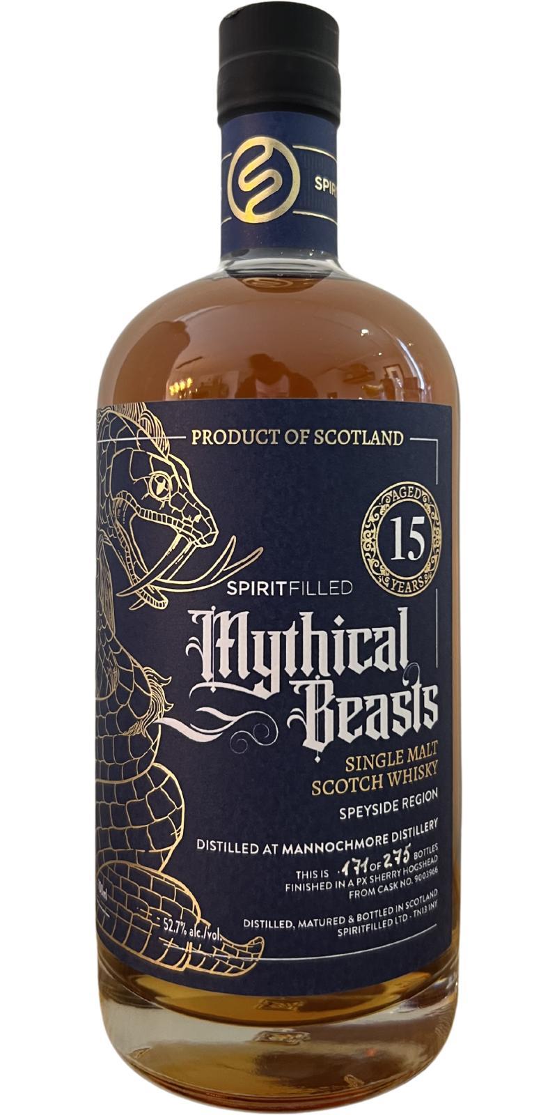 Mannochmore 15-year-old SpFi  Mythical Beasts