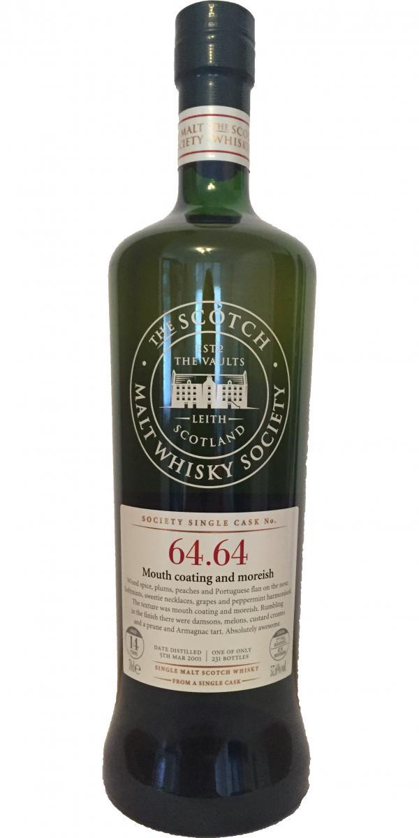 Mannochmore 2001 SMWS 64.64  Mouth coating and moreish