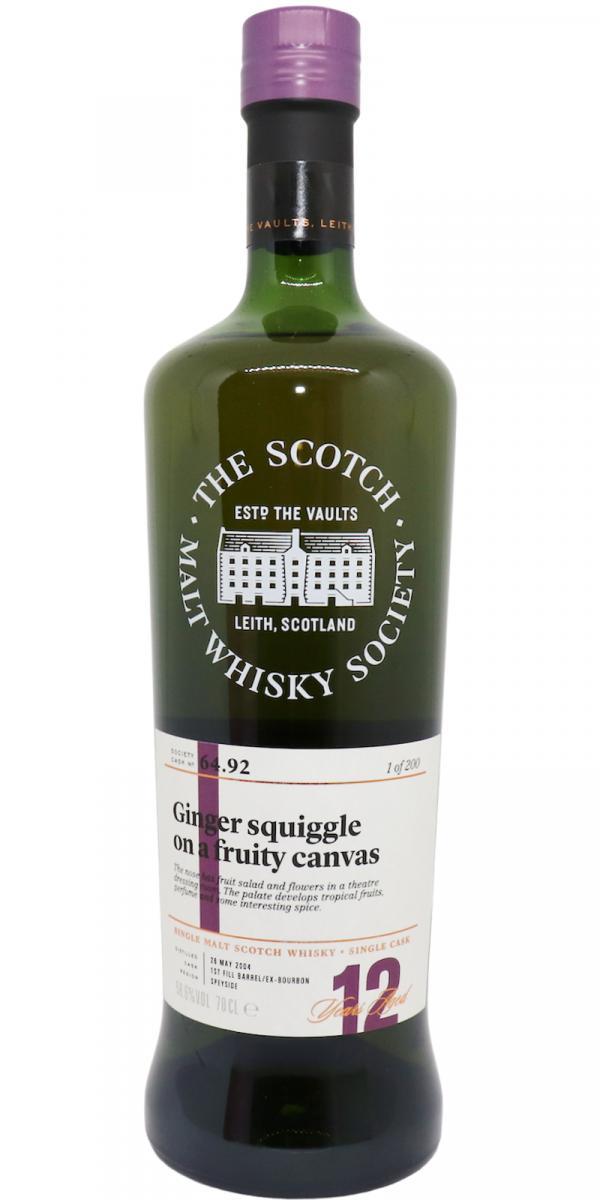 Mannochmore 2004 SMWS 64.92  Ginger squiggle on a fruity canvas