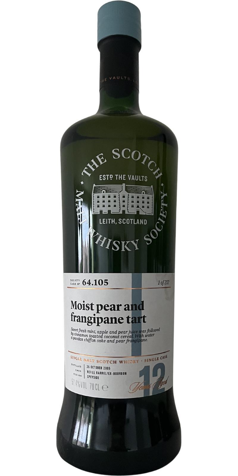 Mannochmore 2005 SMWS 64.105  Moist pear and frangipane tart