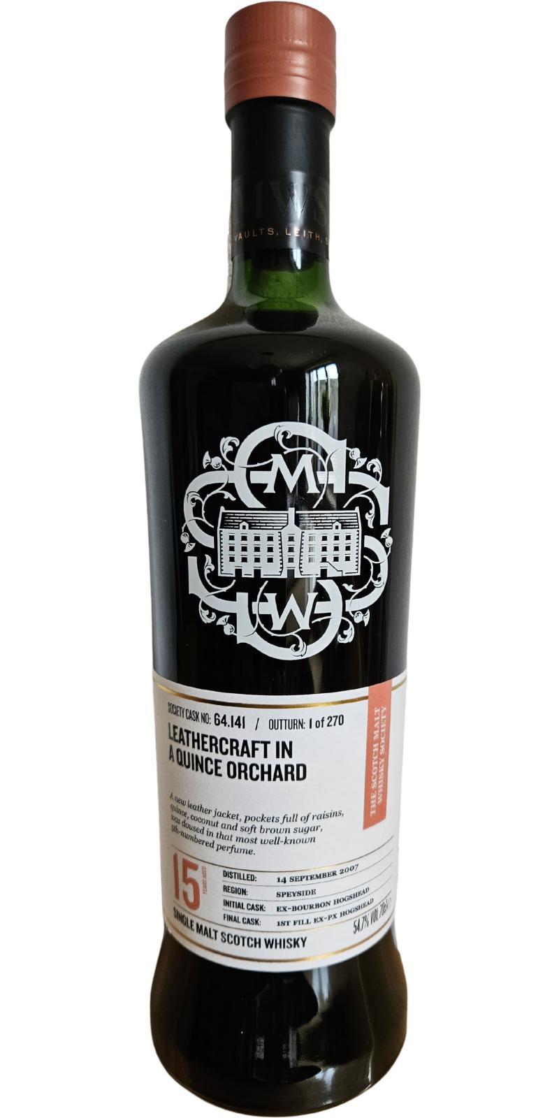 Mannochmore 2007 SMWS 64.141  Leathercraft in a quince orchard