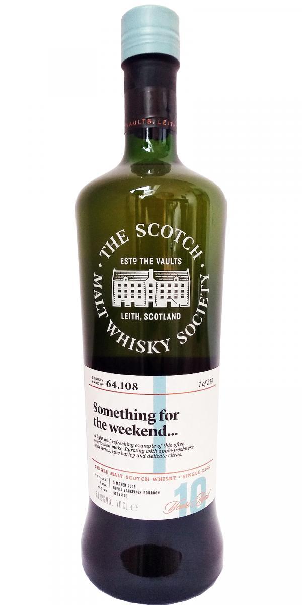 Mannochmore 2008 SMWS 64.108  Something for the weekend...