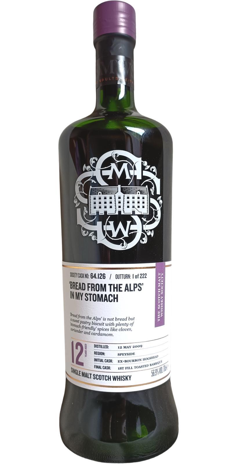 Mannochmore 2009 SMWS 64.126  'Bread from the alps' in my stomach