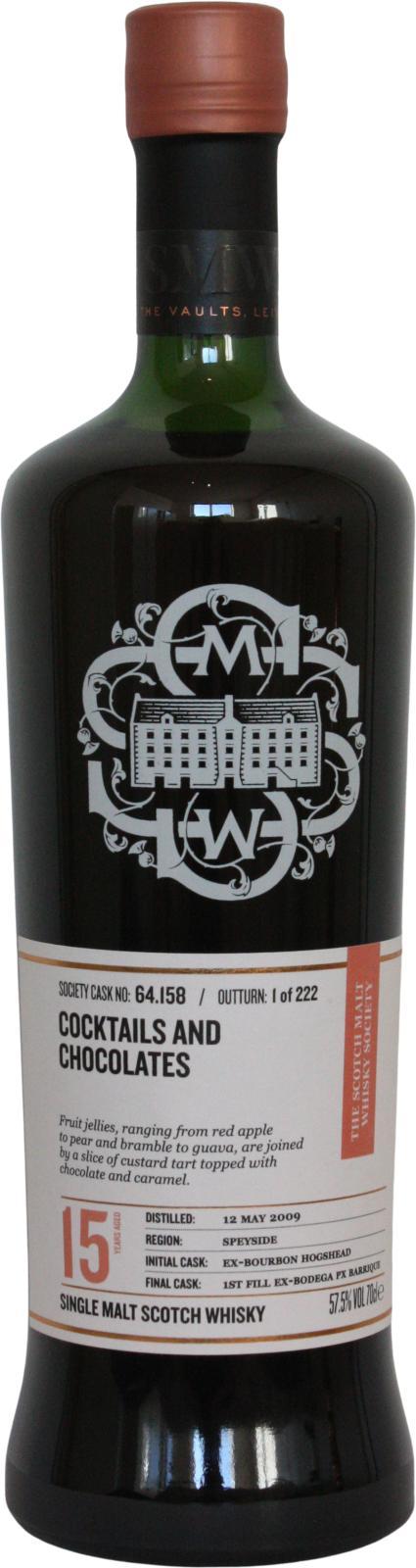 Mannochmore 2009 SMWS 64.158  Cocktails and chocolates / Dessert course ath the speakeasy