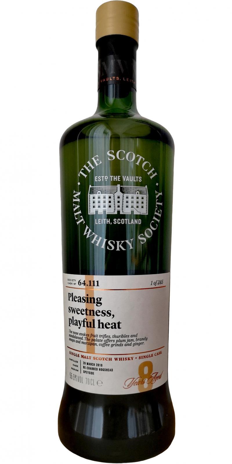 Mannochmore 2010 SMWS 64.111  Pleasing sweetness, playful heat