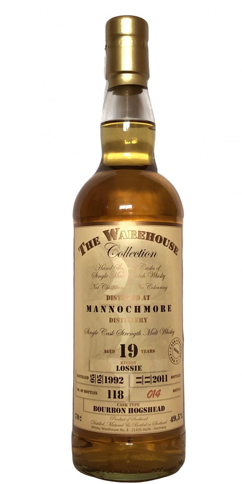 Mannochmore 1992 WW8  The Warehouse Collection