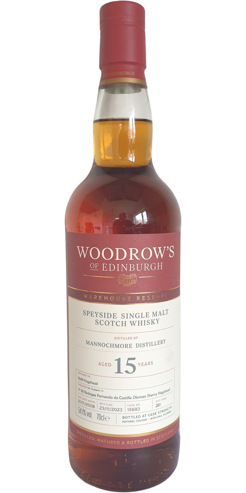 Mannochmore 2008 WroE  Warehouse Reserve