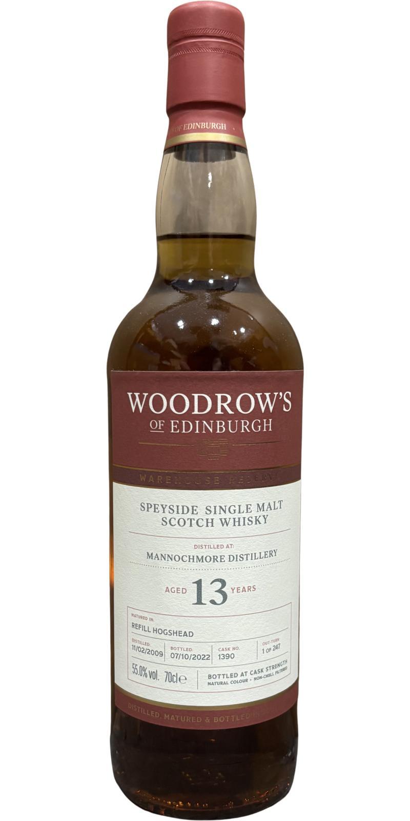 Mannochmore 2009 WroE  Warehouse Reserve