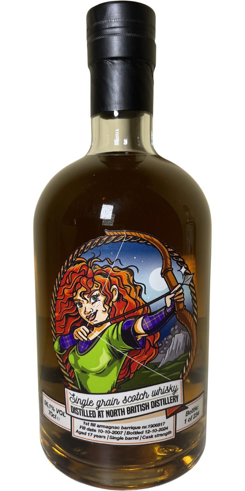 North British 2007 BtlD Single Grain Scotch Whisky