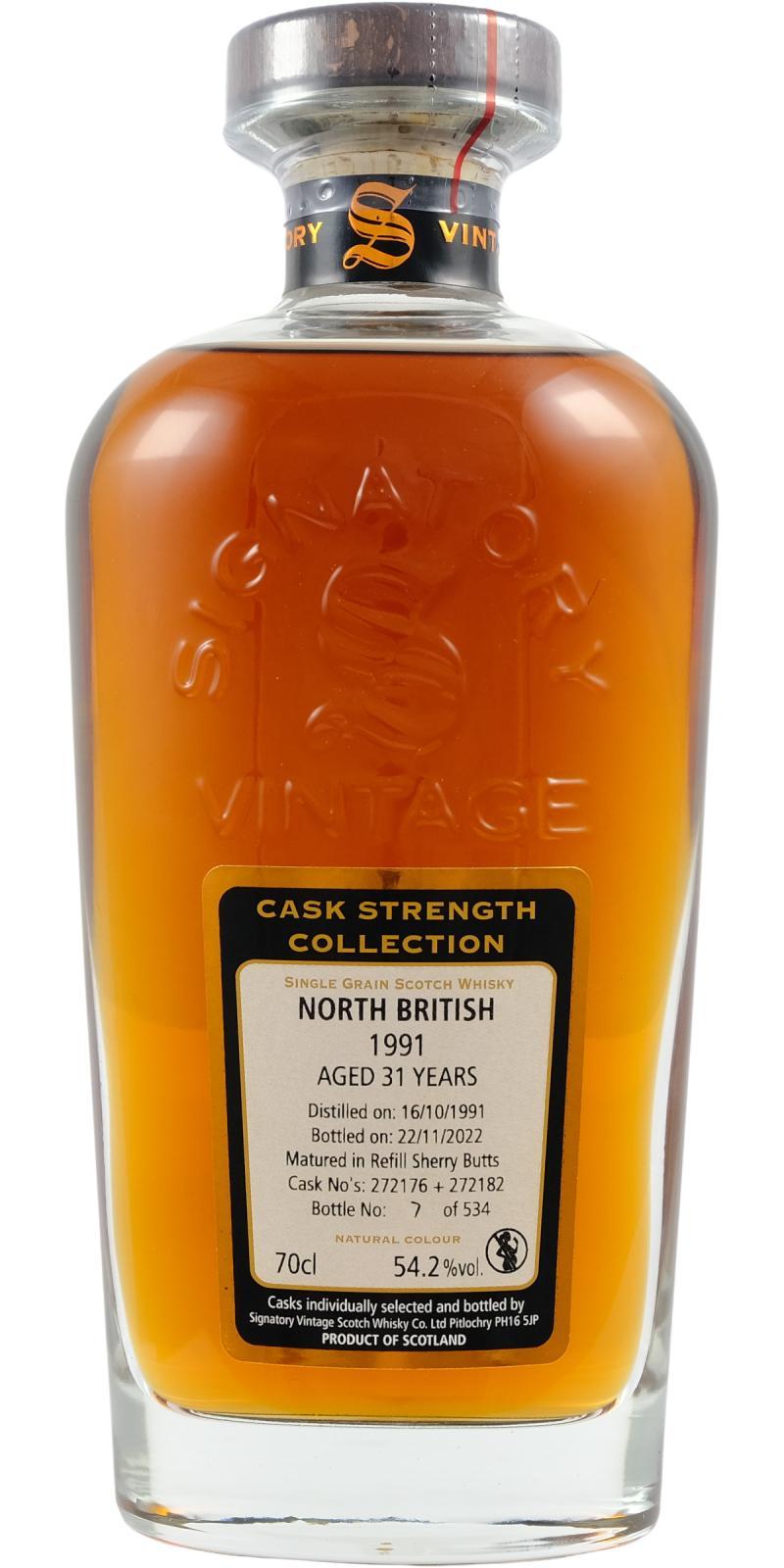 North British 1991 SV Cask Strength Collection