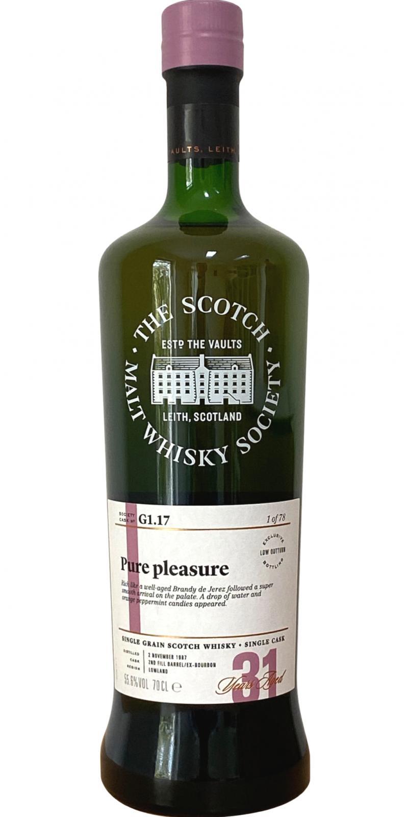 North British 1987 SMWS G1.17 Pure pleasure