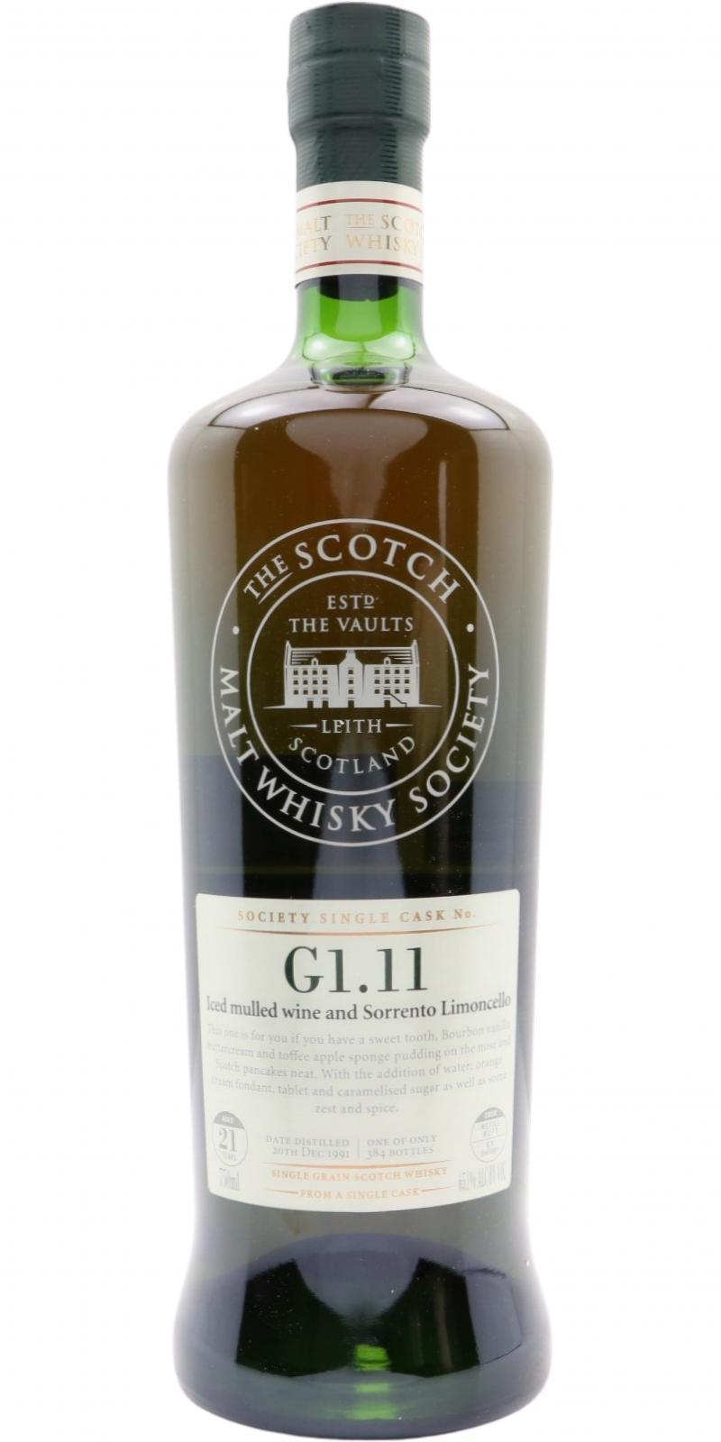 North British 1991 SMWS G1.11 Iced mulled wine and Sorrento Limoncello