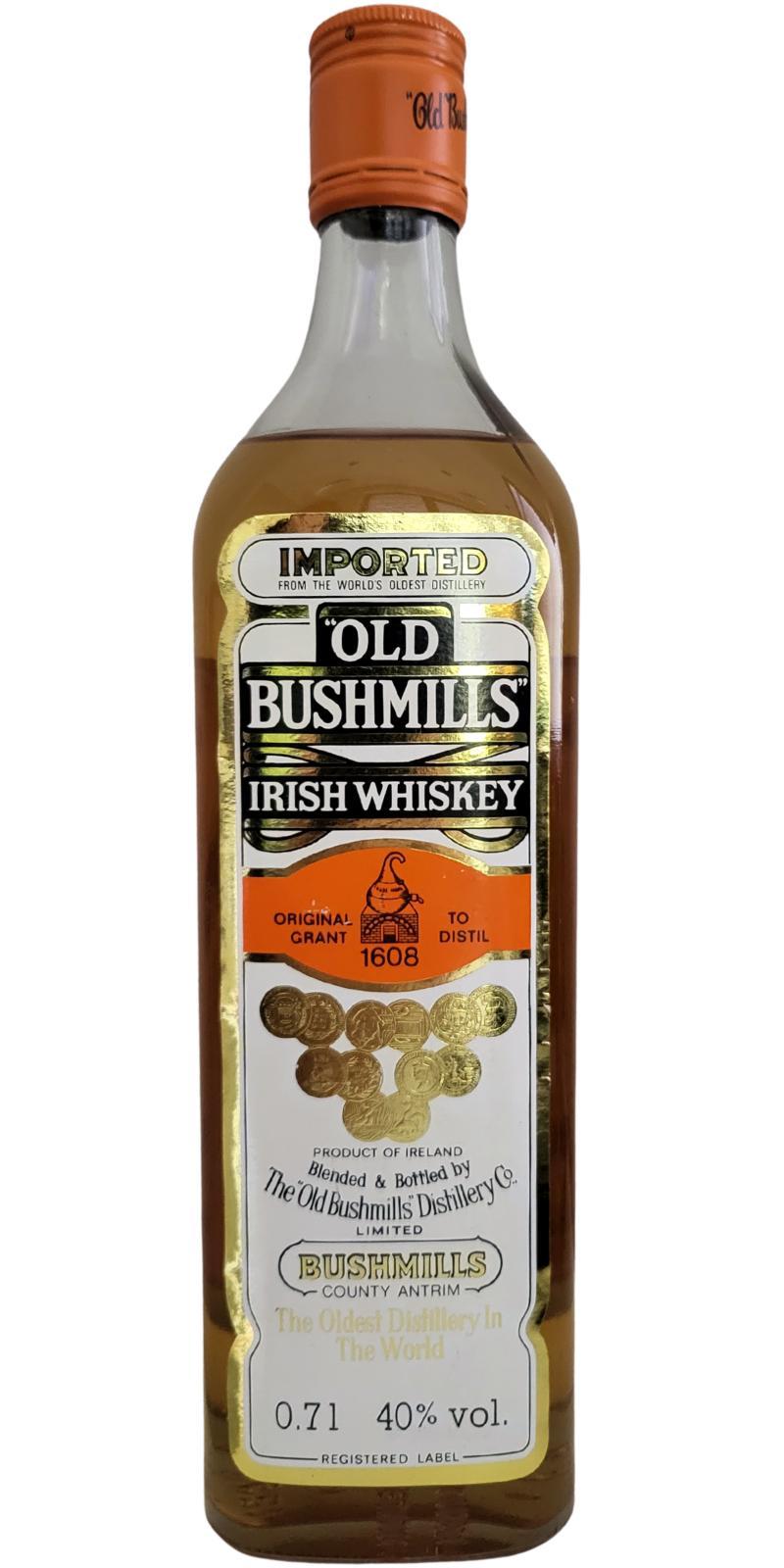 Bushmills 10-year-old  Single Malt Whiskey Imported