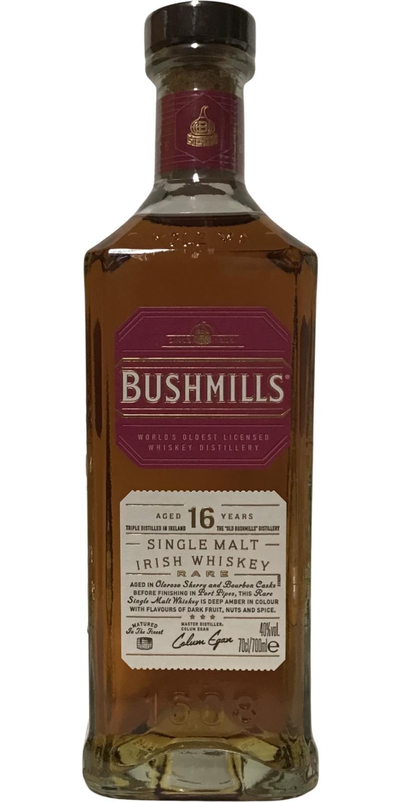 Bushmills 16-year-old  Single Malt Irish Whisky Rare
