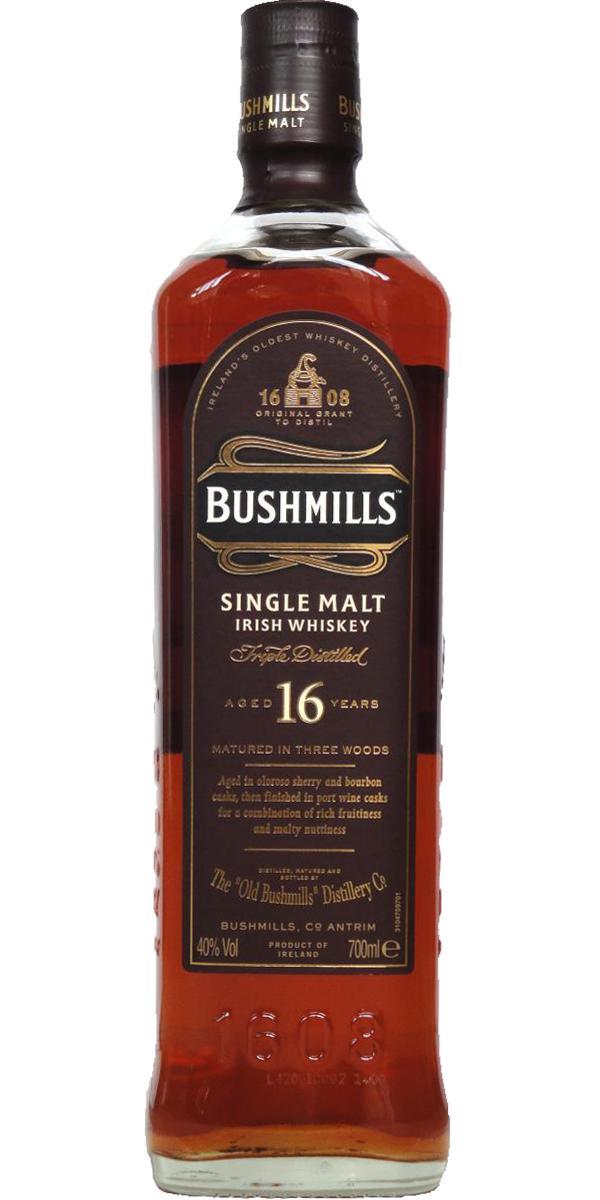 Bushmills 16-year-old  Matured in Three Woods