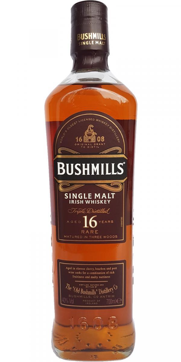 Bushmills 16-year-old  Matured in Three Woods