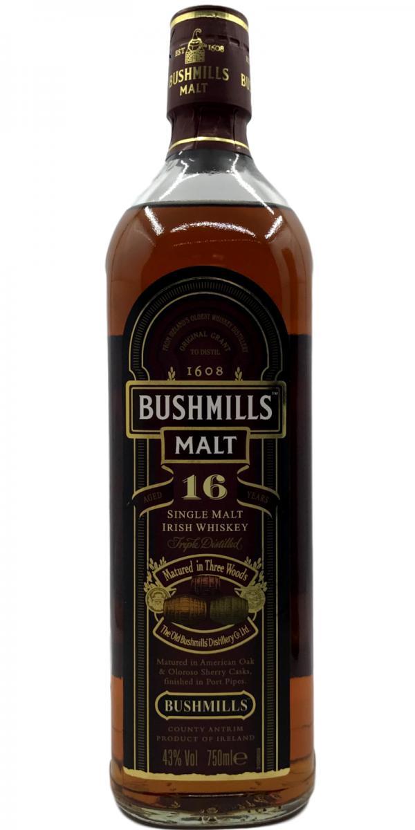 Bushmills 16-year-old   Matured in Three Woods