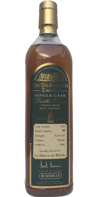 Bushmills 1986  Distiller's Reserve - Single Cask