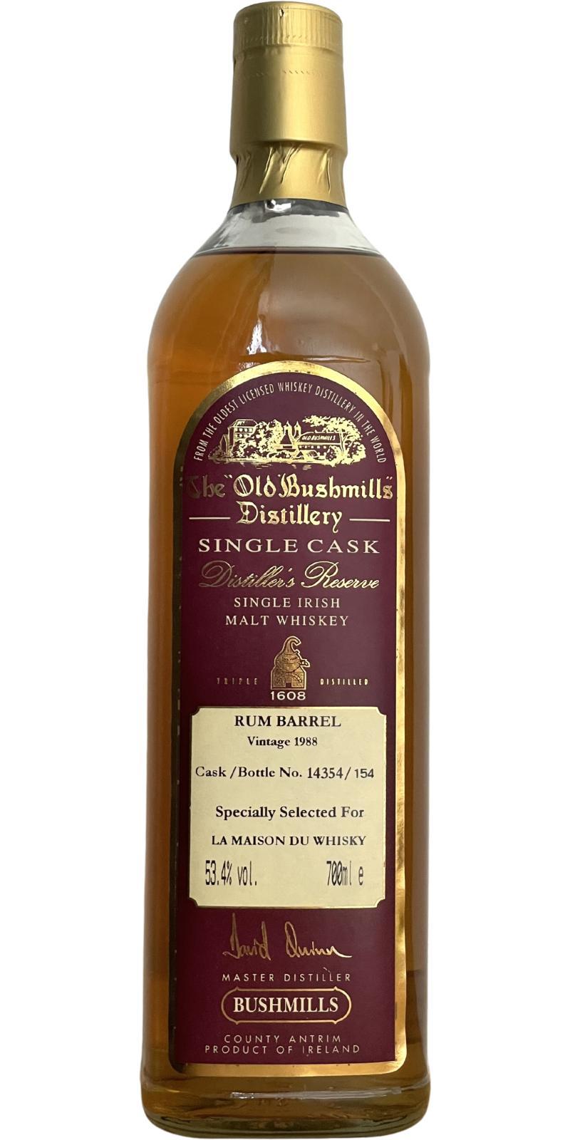 Bushmills 1988  Distiller's Reserve - Single Cask