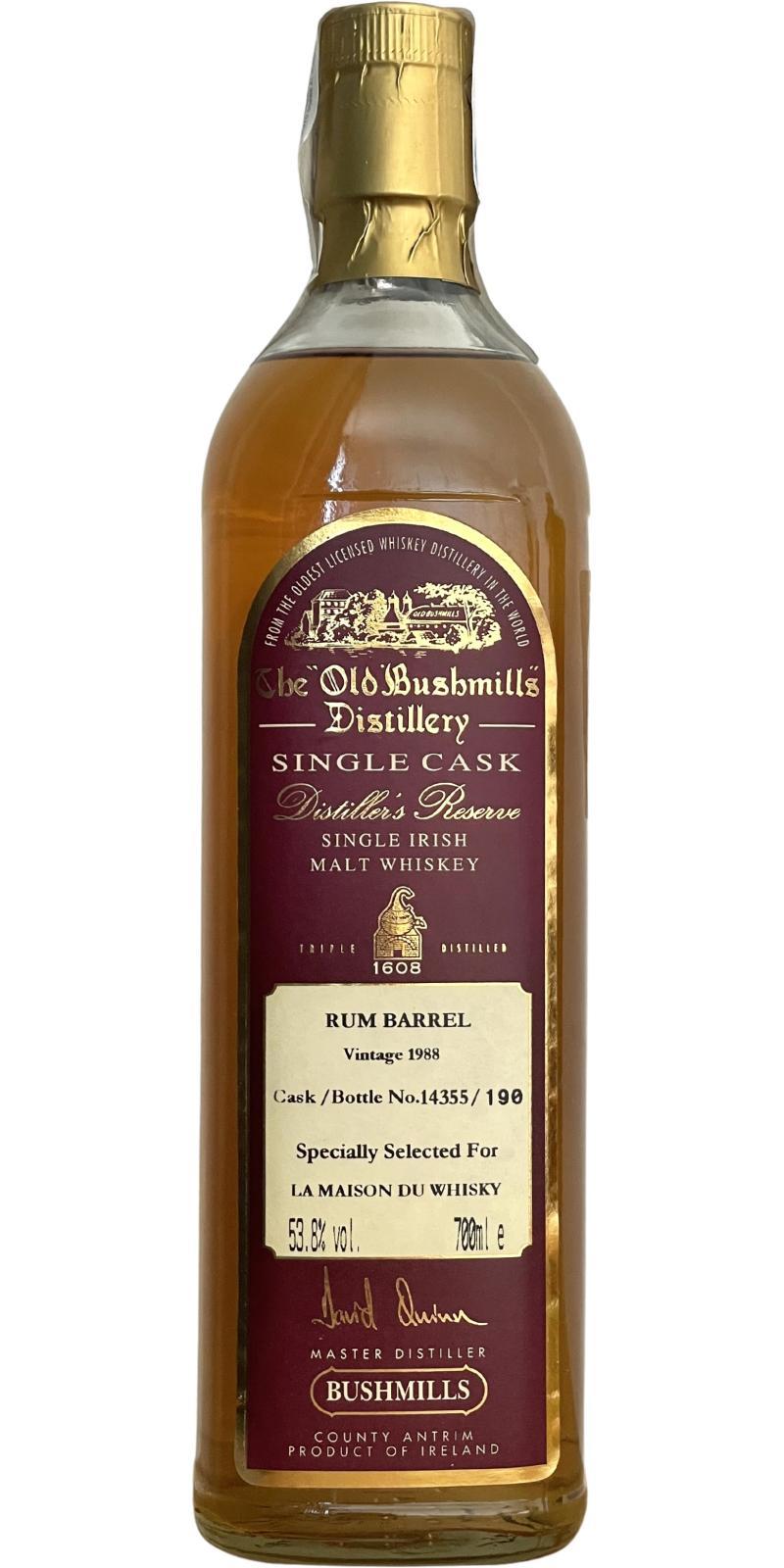 Bushmills 1988  Distiller's Reserve - Single Cask