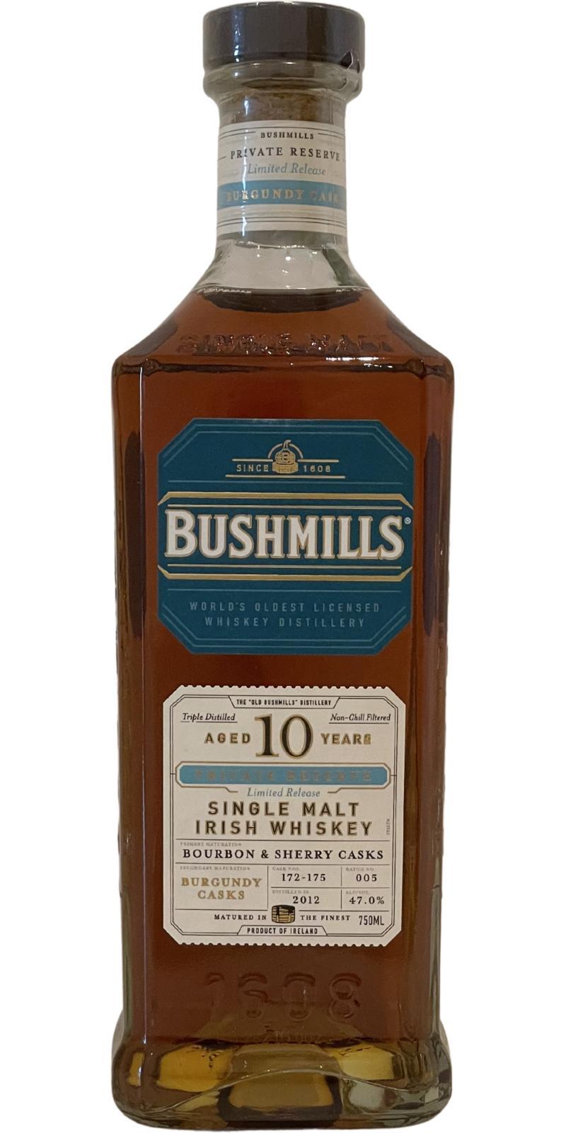 Bushmills 2012  Private Reserve - Burgundy Casks
