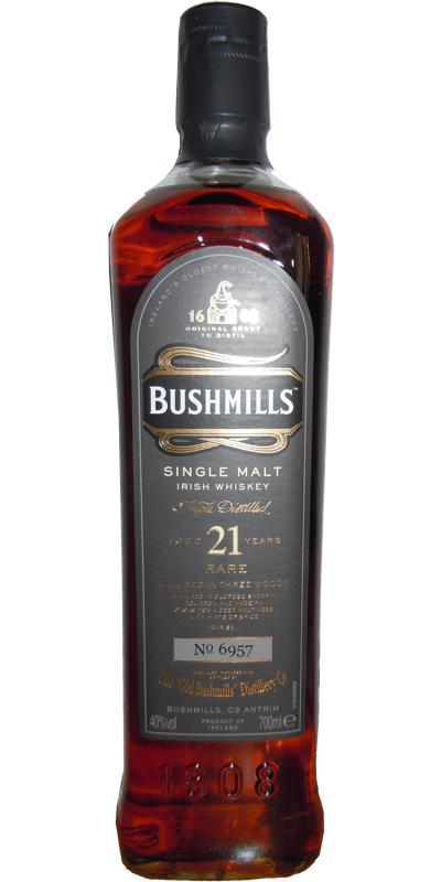 Bushmills 21-year-old  Rare - Matured in Three Woods