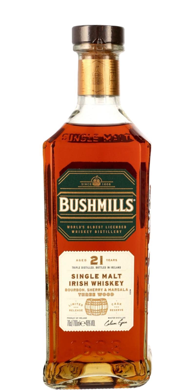 Bushmills 21-year-old  The World Wood