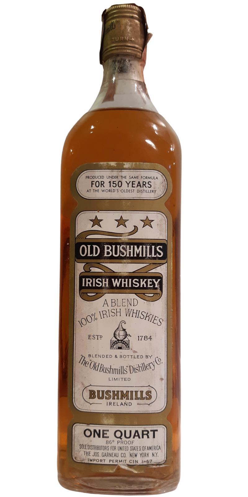 Bushmills Old Bushmills  Irish Whiskey