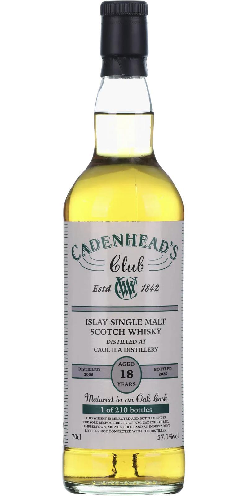 Caol Ila 2006 CA Cadenhead's Club