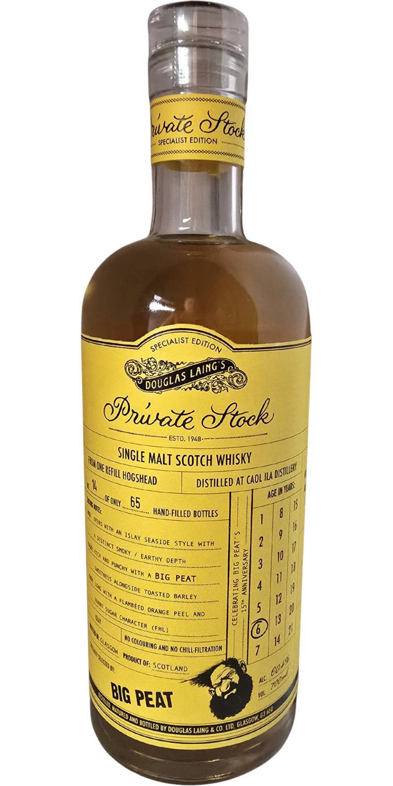 Big Peat Caol Ila 06-year-old DL Private Stock