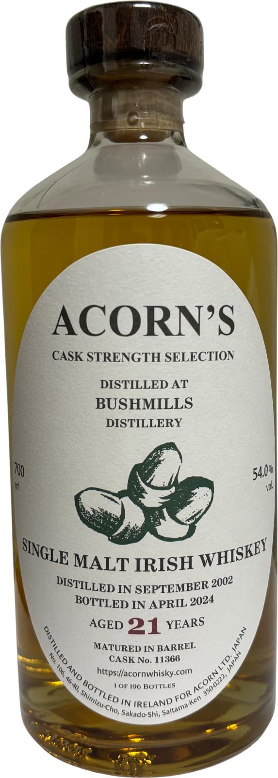 Bushmills 2002 Aco  Friends of Oak