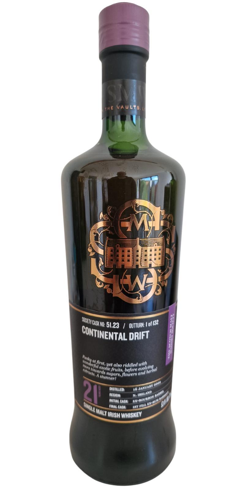 Bushmills 2001 SMWS 51.23  Continental Drift