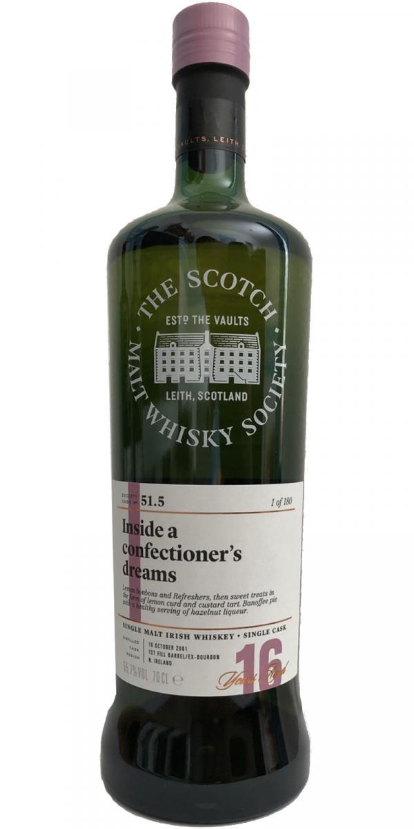 Bushmills 2001 SMWS 51.5  Inside a confectioner's dreams