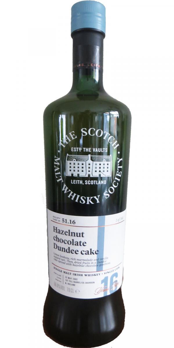 Bushmills 2002 SMWS 51.16  Hazelnut chocolate Dundee cake