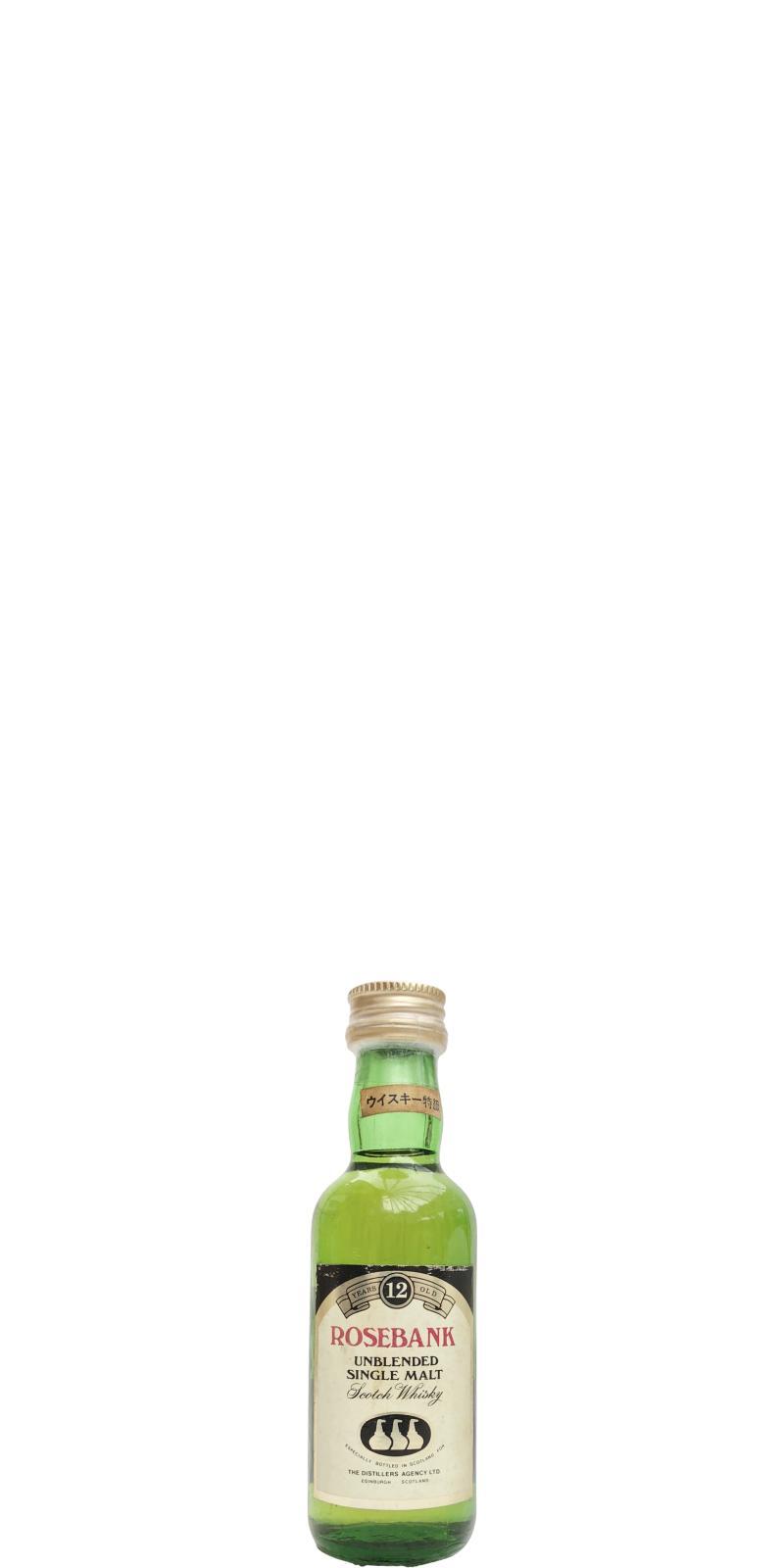 Rosebank 12-year-old  Unblended single malt scotch whisky