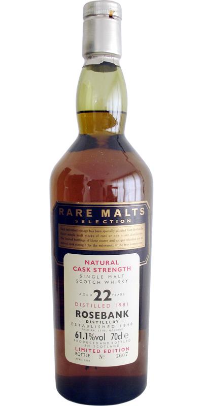 Rosebank 1981  Rare Malts Selection