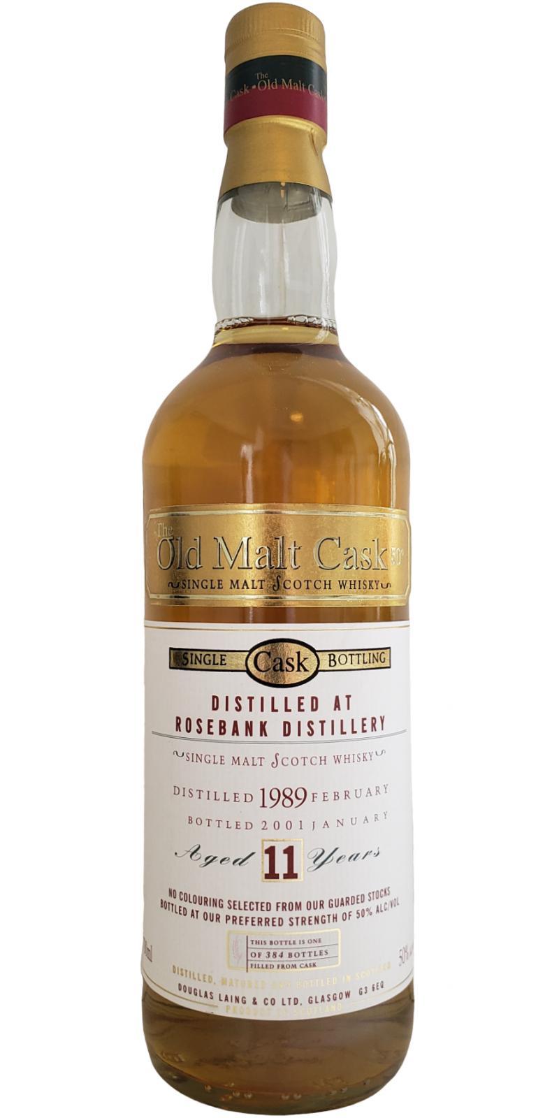 Rosebank 1989 DL  The Old Malt Cask